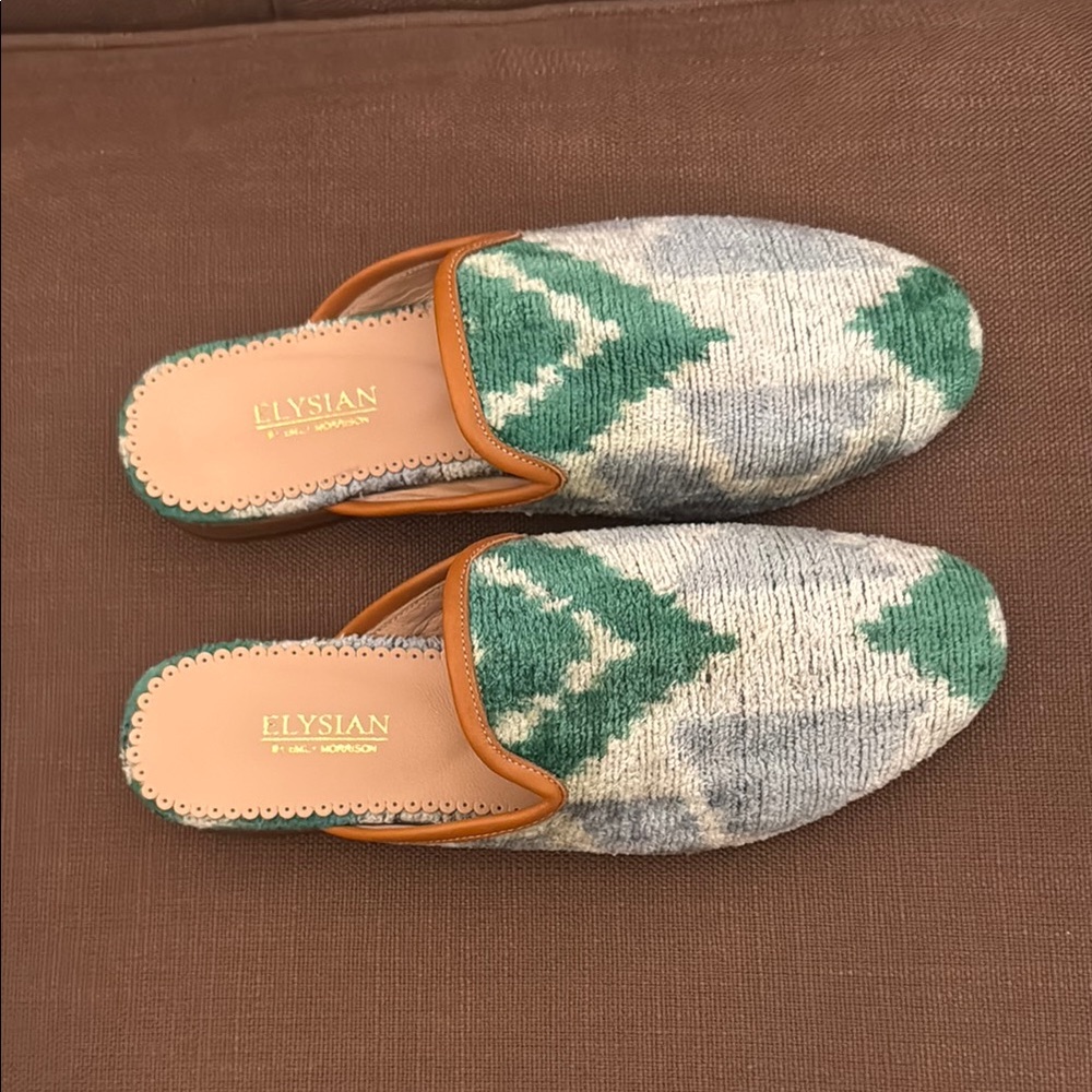 Elysian Women's Green and Gray Slip-On Shoes size 38